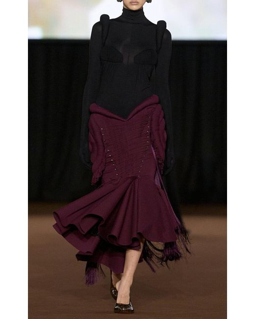 Mugler Black Sculpted Bodysuit
