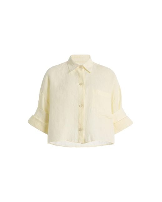 Twp Natural Next Ex Cropped Linen Shirt