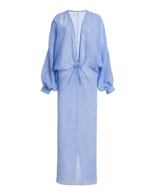 L'idée Blue Experimental Sequined Gown