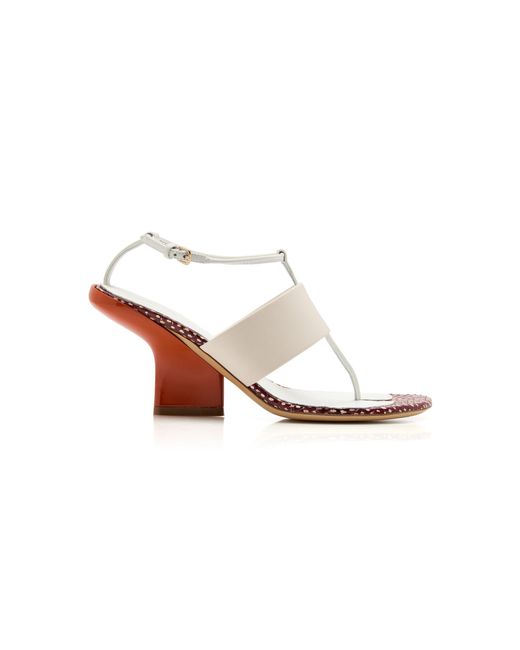 Dries Van Noten White Leather Sandals