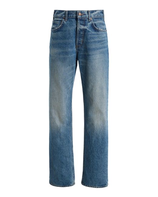 Nili Lotan Blue Briana Rigid High-Rise Straight-Leg Jeans