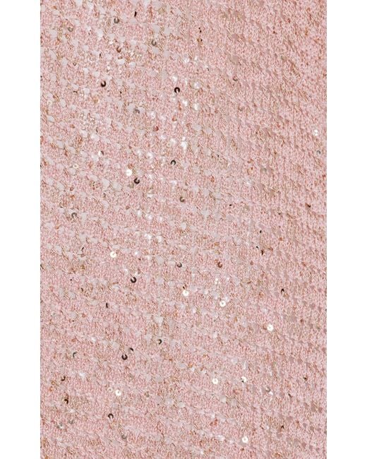 Carolina Herrera Pink Embellished Knit Cotton-blend Cardigan