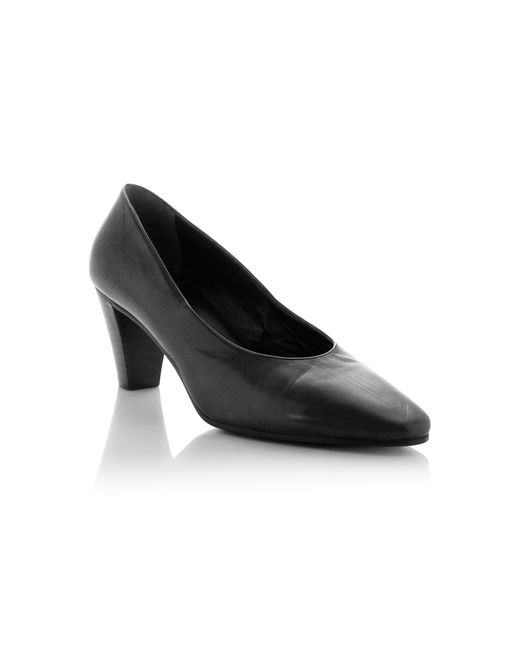 The Row Black Charlotte Leather Pumps