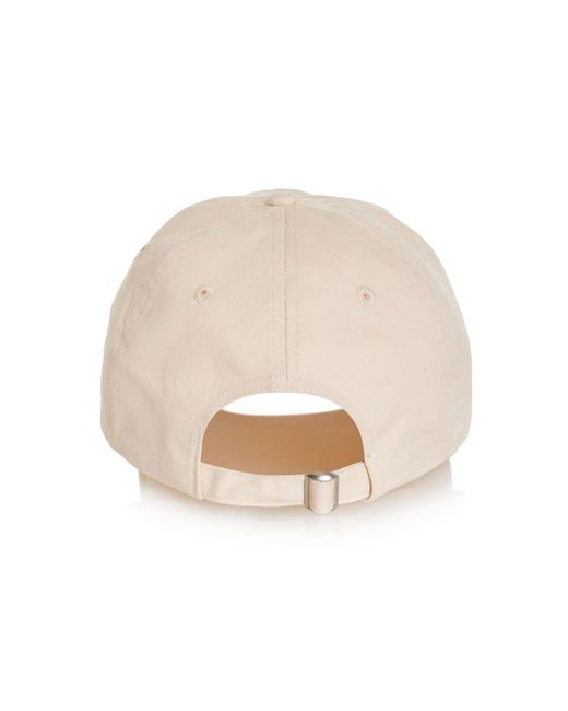 Sporty & Rich Natural H&w Club Embroidered Cotton Baseball Cap