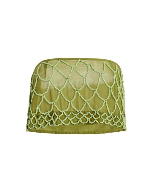 All That Remains Green Exclusive La Isla Mika Beaded Cotton Strapless Top