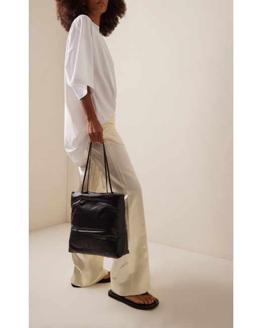 The Row Black Pim Leather Shoulder Bag
