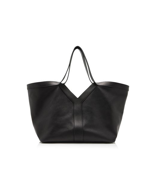 Saint Laurent Black Y Large Leather Tote Bag