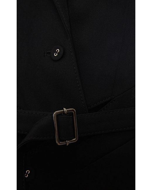 Tod's Black Belted Wool Vest
