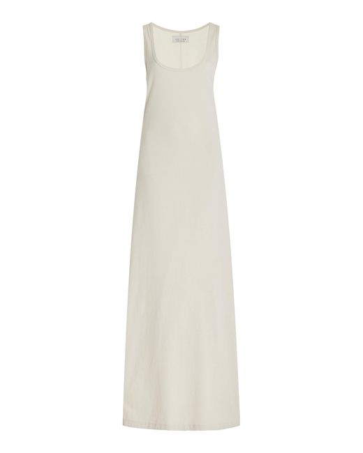 Les Tien White Tatiana Jersey Maxi Tank Dress