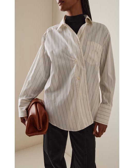 House of Dagmar White Asymmetric Cotton Shirt