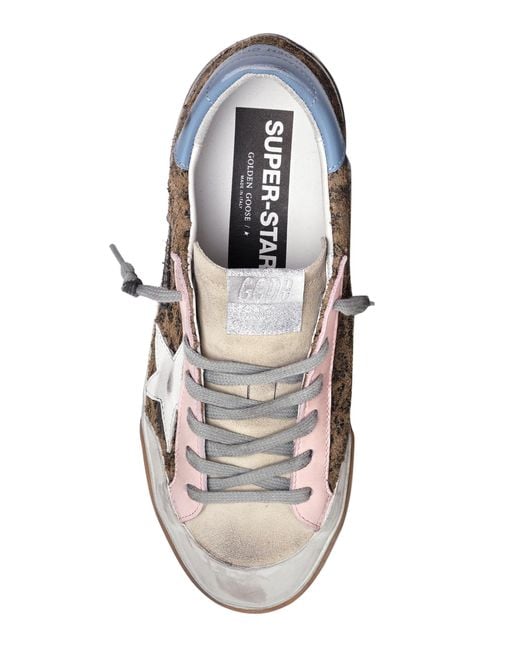 Golden Goose Deluxe Brand Brown Super-star Penstar Leopard-print Suede And Leather Sneakers