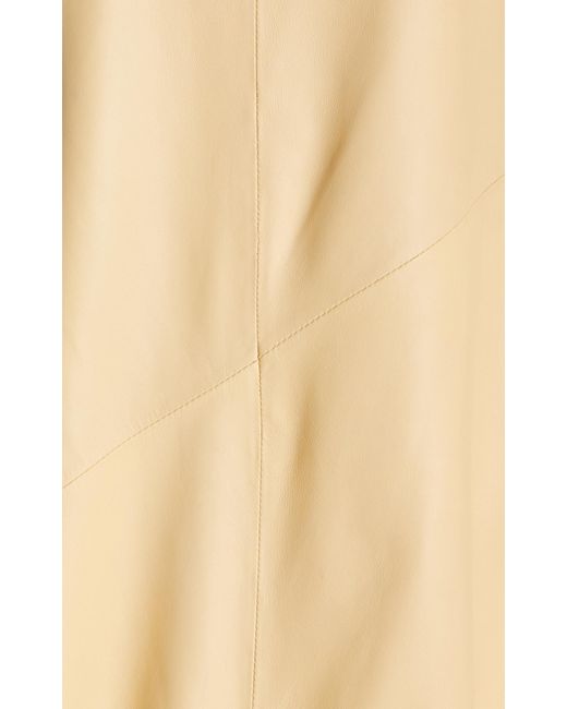 Proenza Schouler Natural Margot Strapless Leather Maxi Dress