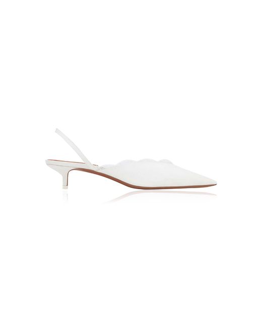 Neous White Irena Silk Slingback