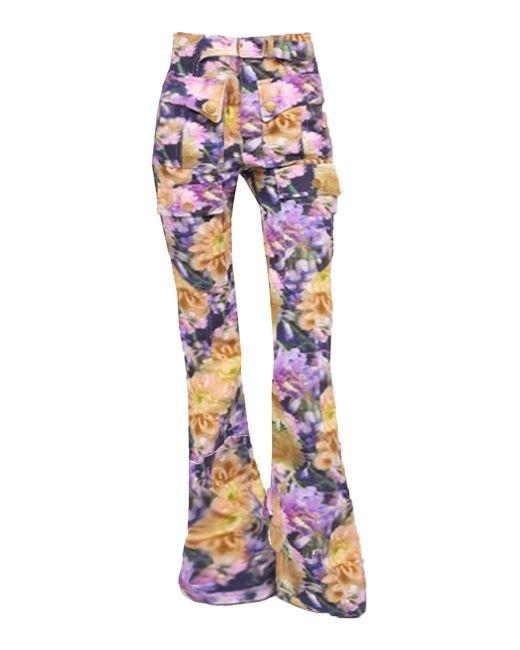 Zimmermann Luna Floral Drill Cotton Flared Pants