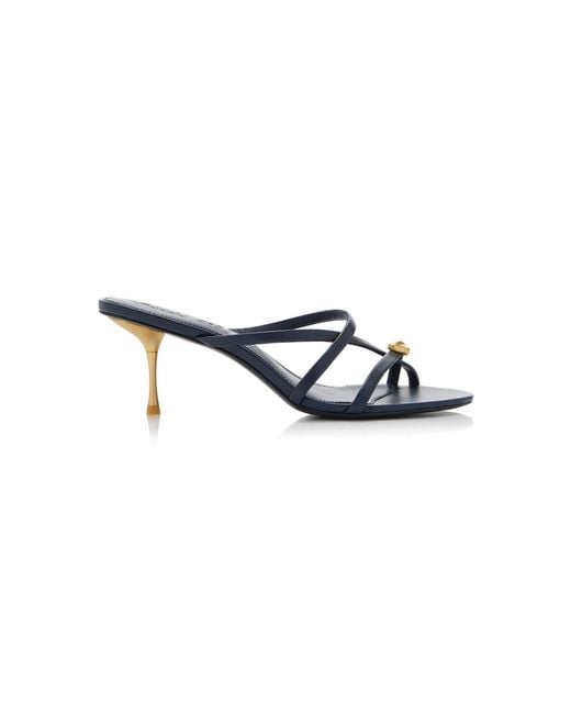 Cult Gaia Blue Valeska Leather Sandals