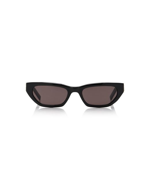 Saint Laurent Black Ysl Plastic Cat-eye Sunglasses