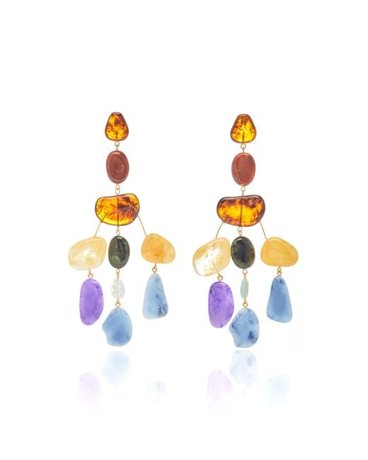 Cult Gaia Multicolor Sloane Stone Chandelier Earrings