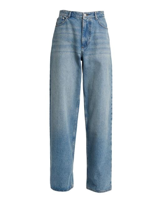 Erdem Blue Rigid Mid-Rise Straight-Leg Jeans