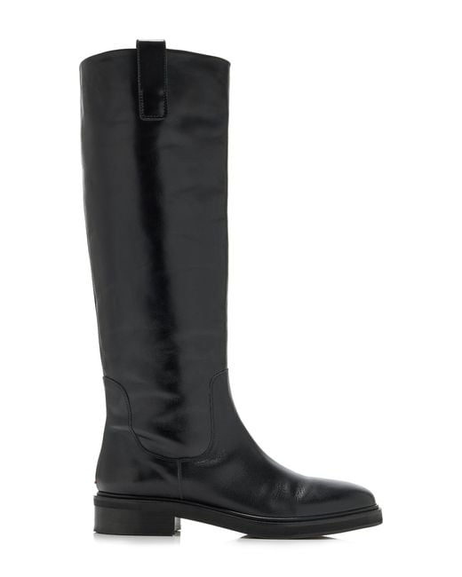 Aeyde Black Henry Leather Knee Boots