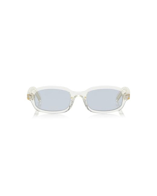 Prada White Square-Frame Acetate Sunglasses