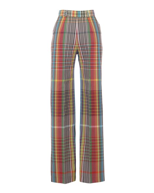 Martin Grant Multicolor Sofia Wool Wide Straight-leg Pants