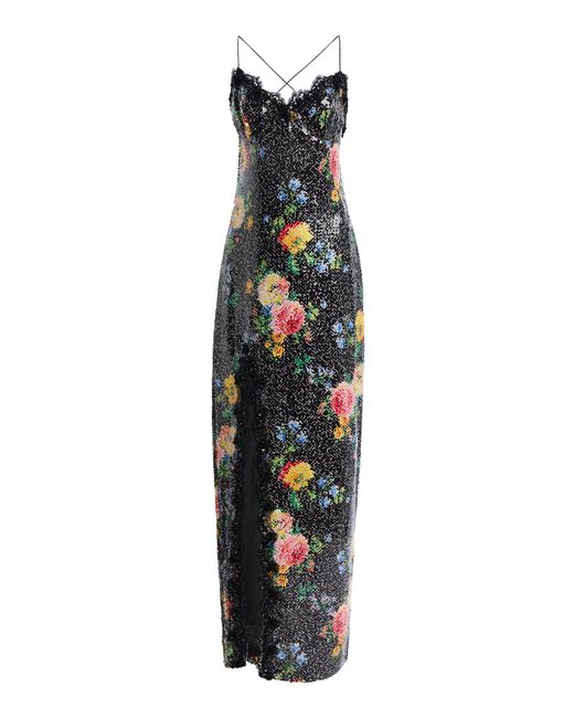 Happy Isles Black Bellville Sassoon 90S Sequined Maxi Dress