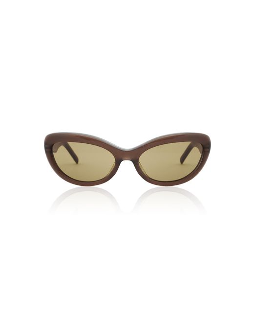 St. Agni Brown 90S Square Sunglasses