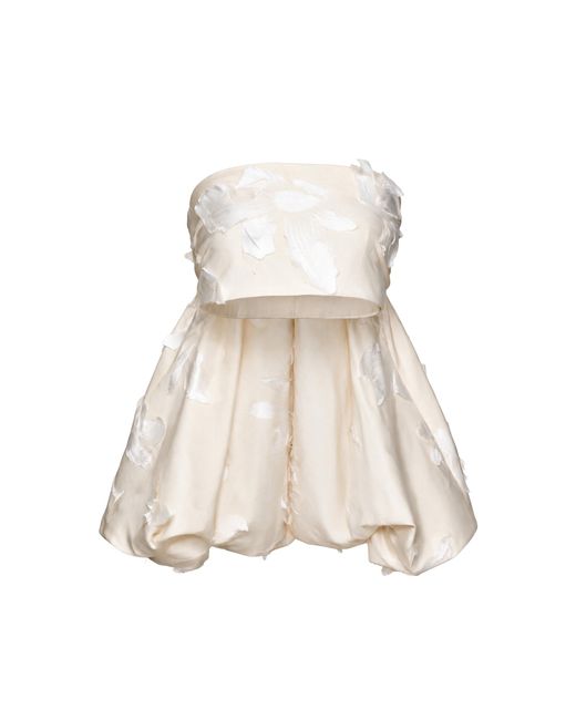 Monse White Bandeau Cotton-Blend Top