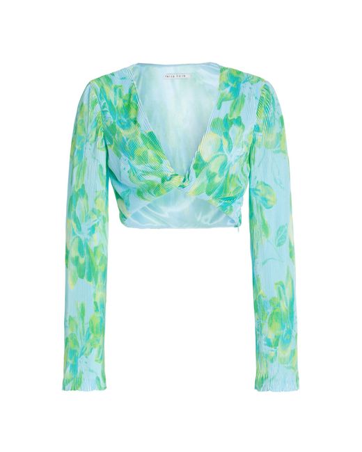 Third Form Green Meet The Sky Pleated Twist Top