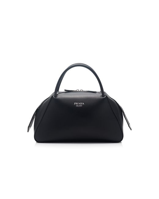 Prada Supernova Medium Leather Top Handle Bag in Black | Lyst