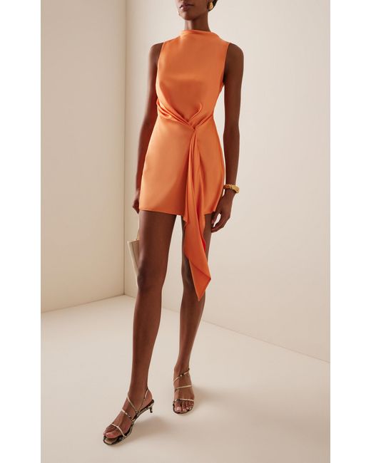 significant other alyssa draped satin mini dress Significant Other Dresses