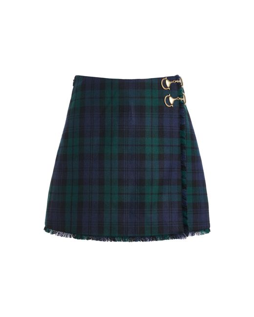 Cara Cara Blue Kate Virgin Wool Mini Skirt