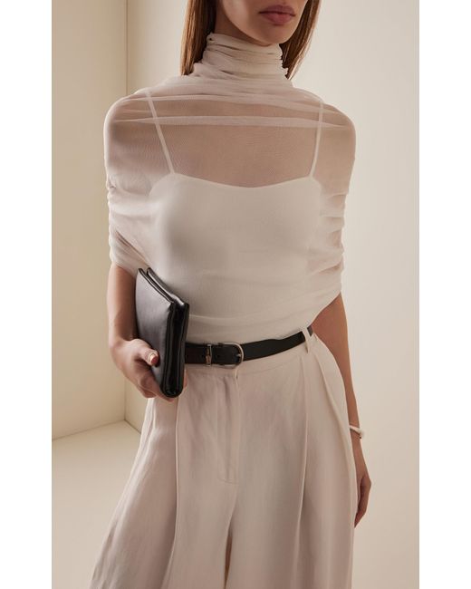 Christopher Esber White Chisto Sheer Silk Top