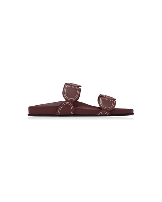 DI GAÏA Red Mia Leather Sandals