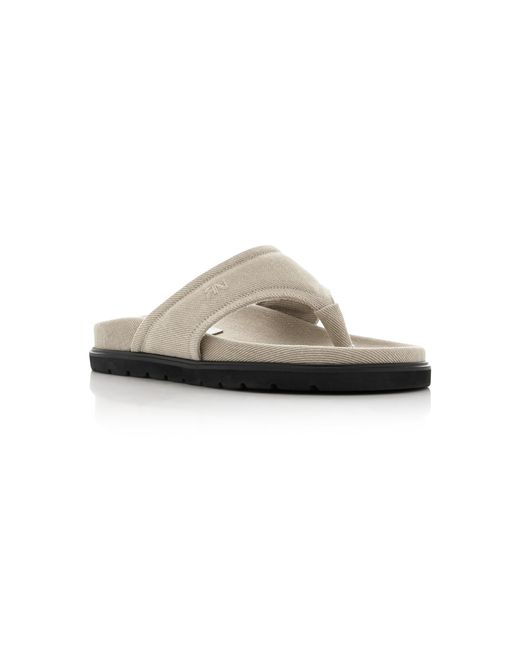 Reike Nen White Exclusive Padded-denim Sandals