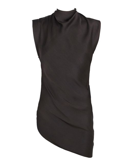 Cortana Black Ocaso Satin Top