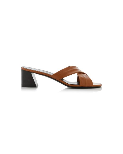 Khaite Brown Liria Leather Sandals