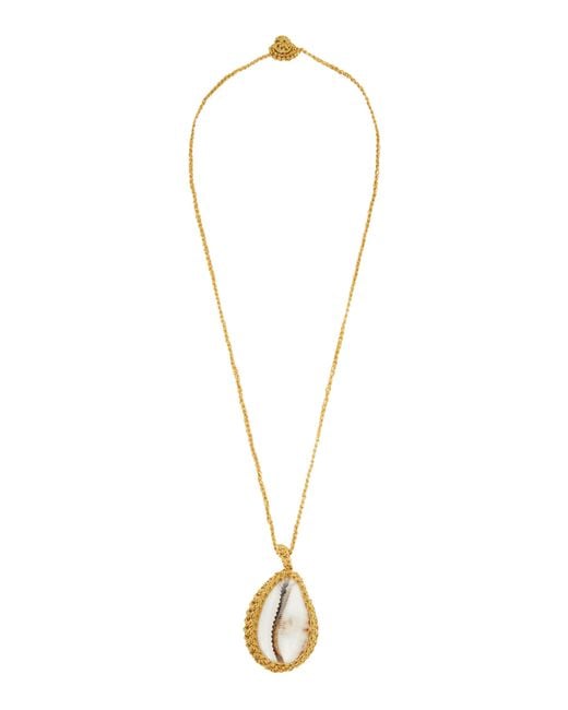 RENATA.Q Metallic Praea Seashell Necklace