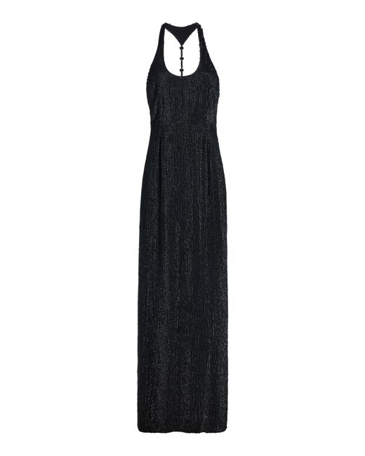 Kallmeyer Black Ivy Prism Sequined Halter Maxi Dress