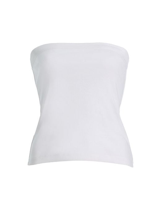 Flore Flore White Bes Cotton Bandeau Top