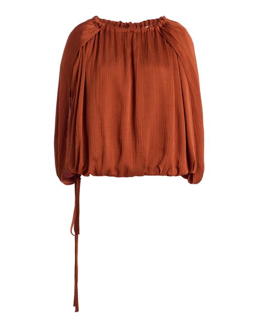 Bondi Born Orange Ardea Bubble Crepe Top