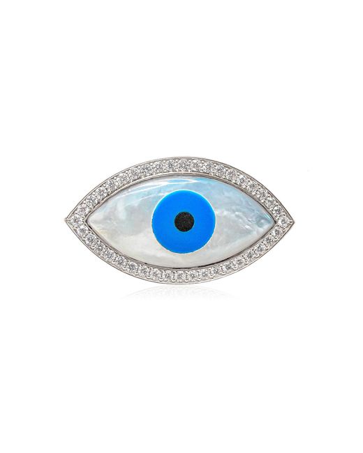 Ashna Mehta Blue Evil Eye 18K Diamond Bag Charm
