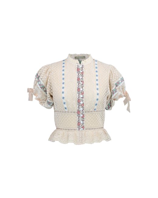 Lena Hoschek White Elize Cotton Blouse