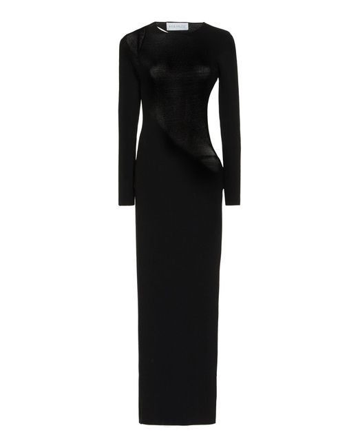 AYA MUSE Black Carrara Cutout Knit Dress