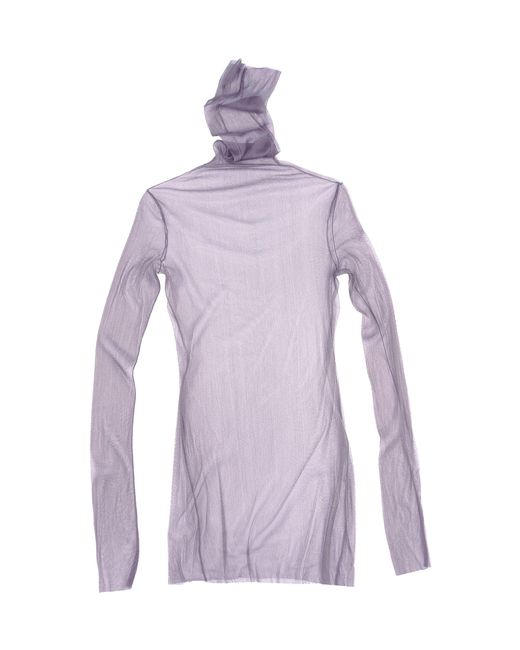 Cortana Purple Cisne Tulle Silk Top