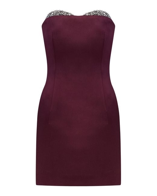 The New Arrivals Ilkyaz Ozel Purple Noélie Strapless Dress