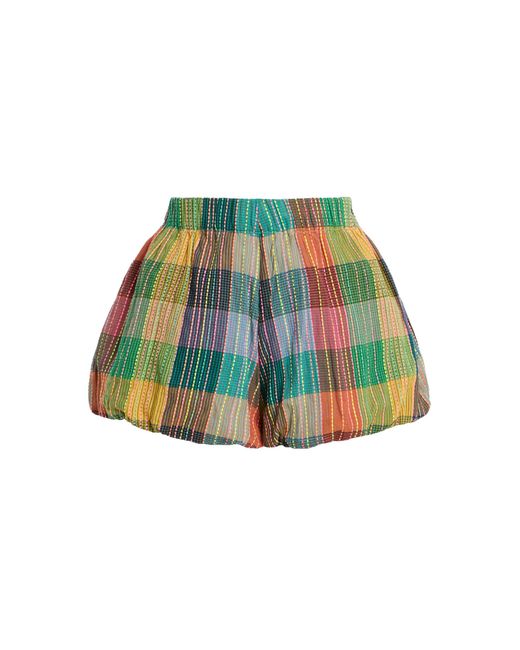BOTEH Green Echo Cotton Bubble Shorts