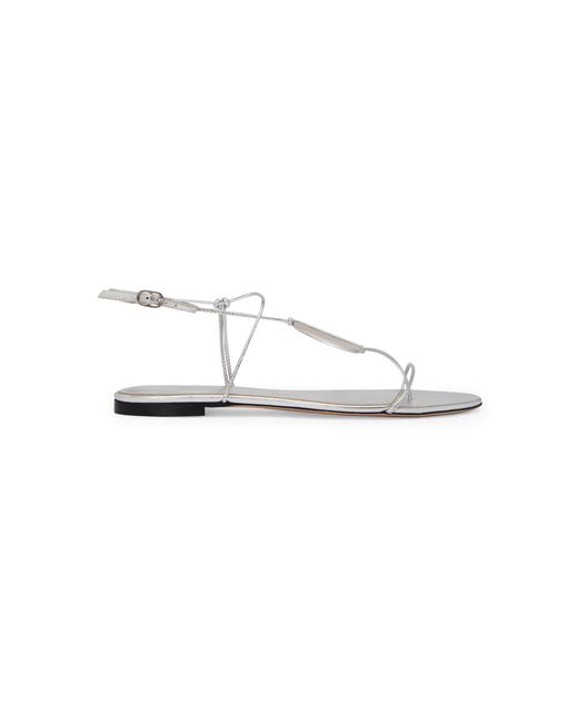 STUDIO AMELIA Metallic Pierre Leather Sandals