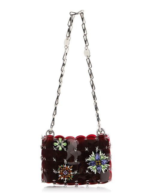 Rabanne White Sparkle Crystal-embellished Paillette Bag