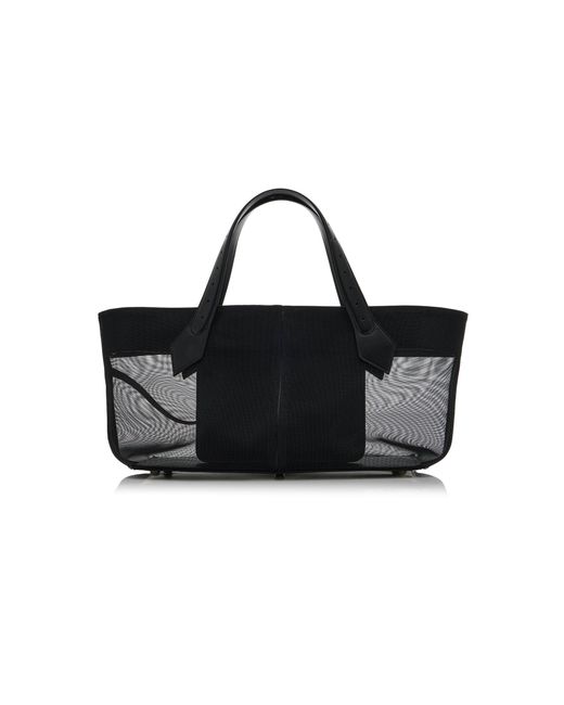 Proenza Schouler Black Chelsea East/West Mesh Tote Bag